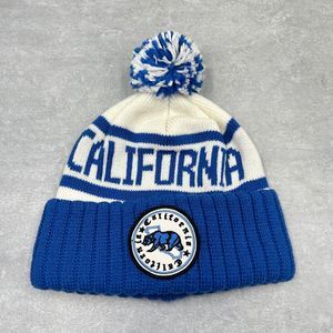 CALIFORNIA REPUBLIC Beanie Sock Hat Cap ONE SIZE Knit Cuffed Pom Patch Logo WARM